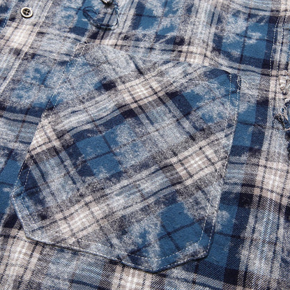 CLOUT COLLECTION ™ | Distressed Vintage Plaid Button Up