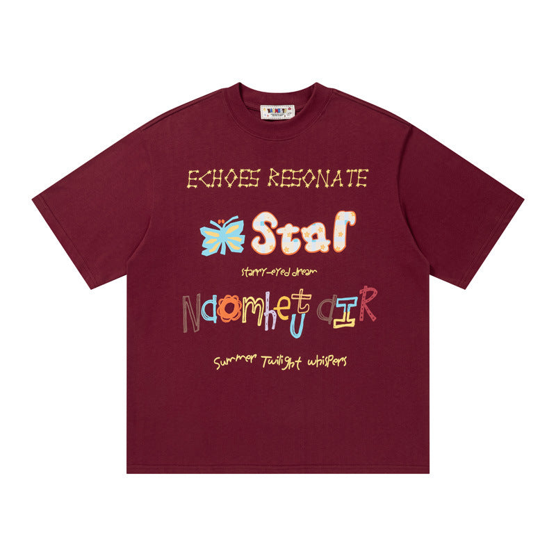 Star Holder Graphic Oversized T-Shirt Short Sleeve Crew Neck Casual Summer Streetwear Tee | Star Holder Tee