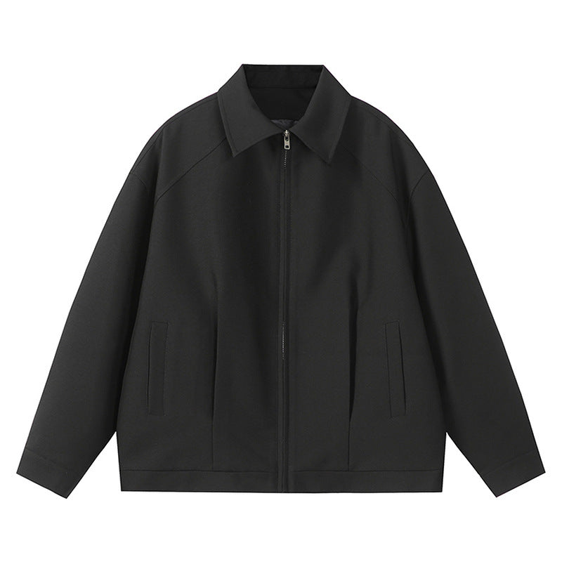 Minimalist Raglan Sleeve Zipper Jacket