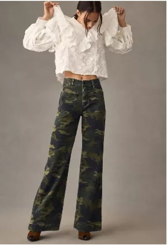 Tummy Control Sailor Wide Leg Trouser - Seldom Seen Styles