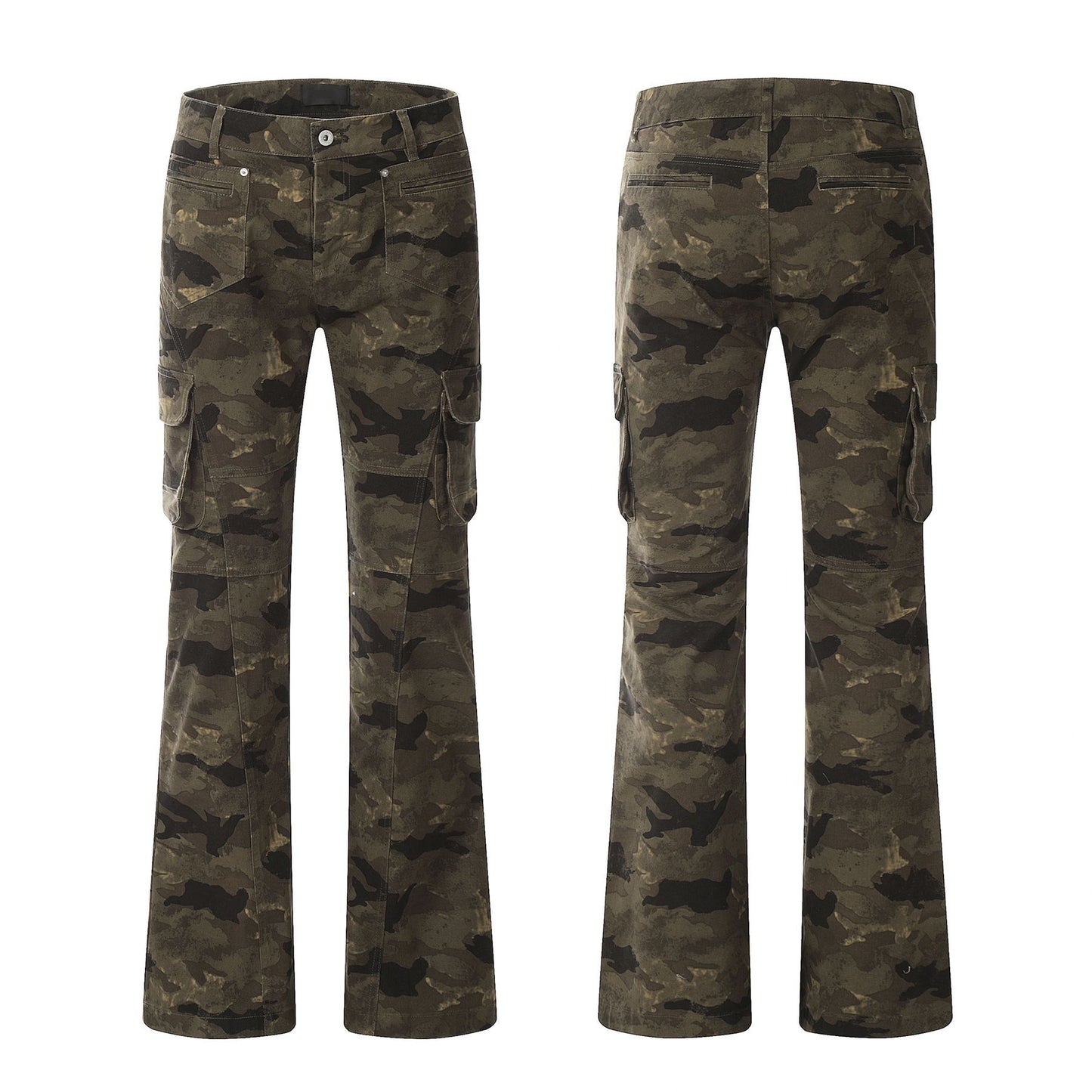 Boogzel Clothing 'Combat' Camo Cargo Flared Pants