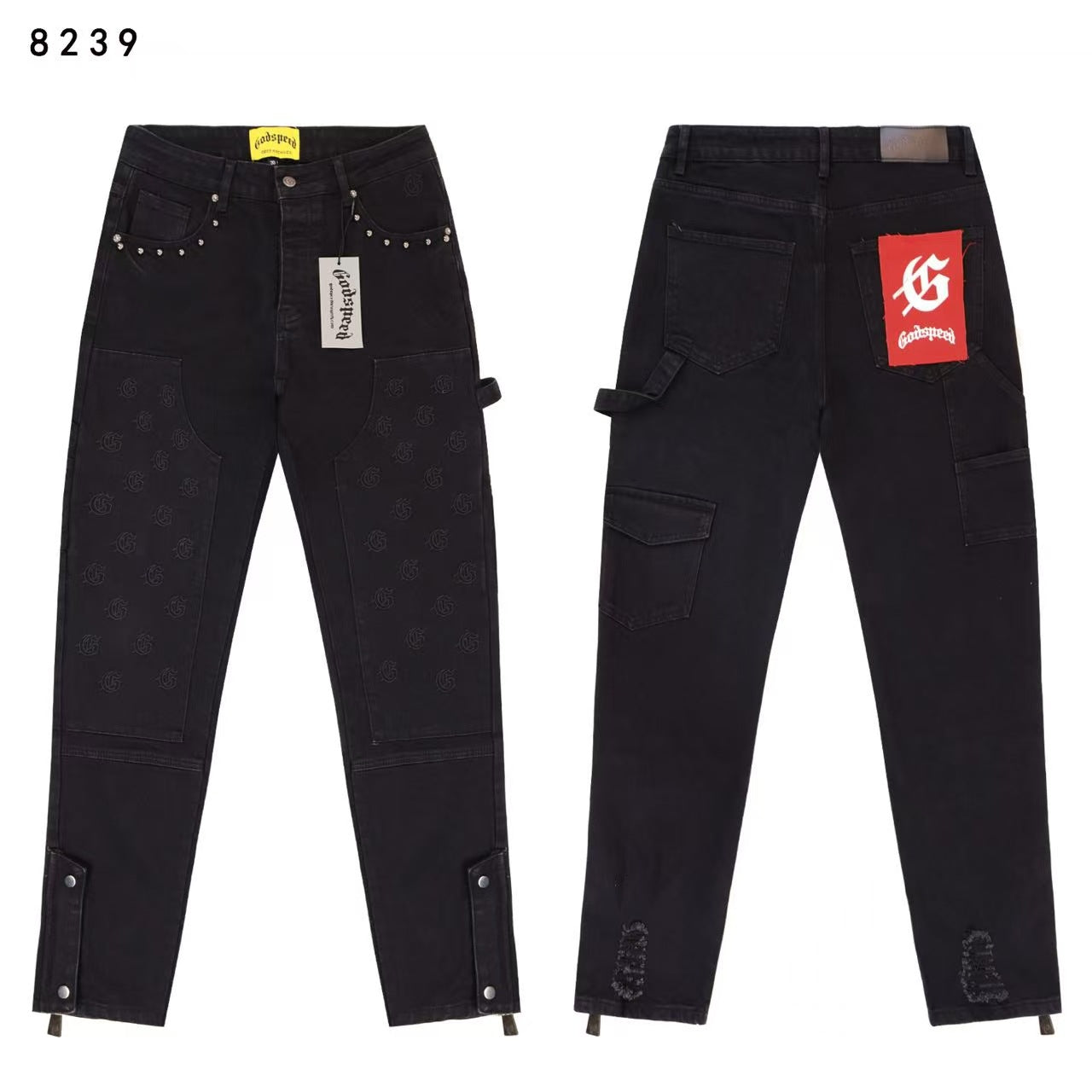 Godspeed Jeans #8211 (Distressed Retro Back Embroidery Denim)