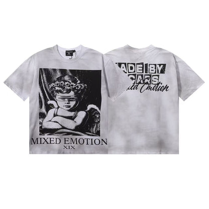 MIXED EMOTIONS Diamond Angel Jetski Rhinestone Tee