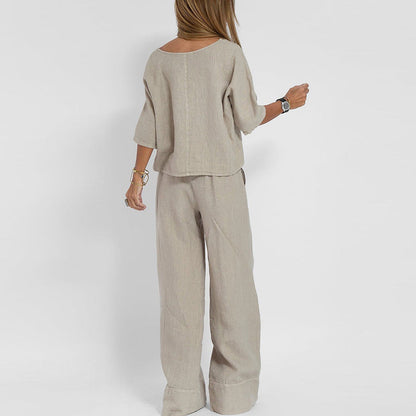 Alessia Linen Blend Relaxed Set
