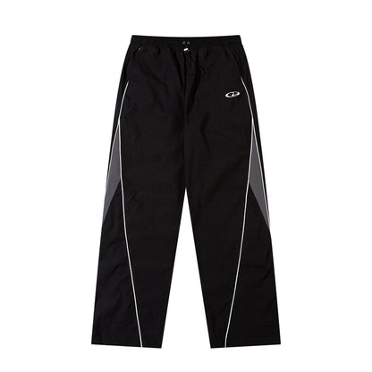 Splicing Sports Straight Leg Wide Leg Pants Loose Hip Hop Casual Versatile Streetwear Neutral Style Summer Trousers | Splice Flow