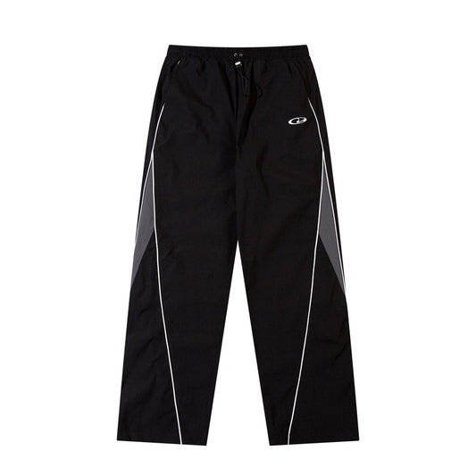 Splicing Sports Straight Leg Wide Leg Pants Loose Hip Hop Casual Versatile Streetwear Neutral Style Summer Trousers | Splice Flow