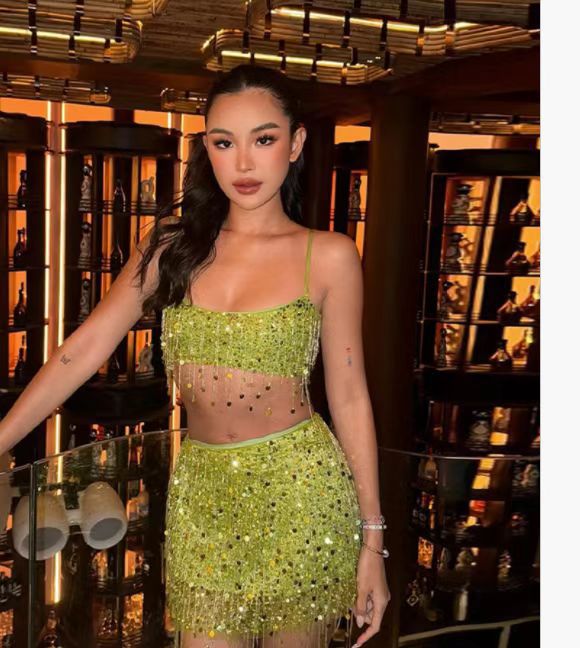 Fashionable Pure Desire Tassel Suspender Mid-length Dresses - Seldom Seen Styles