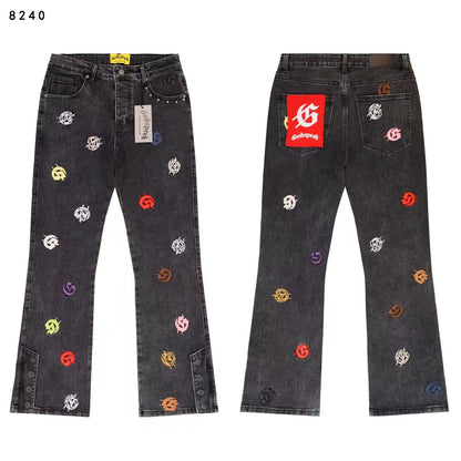 Godspeed Jeans #8211 (Distressed Retro Back Embroidery Denim)