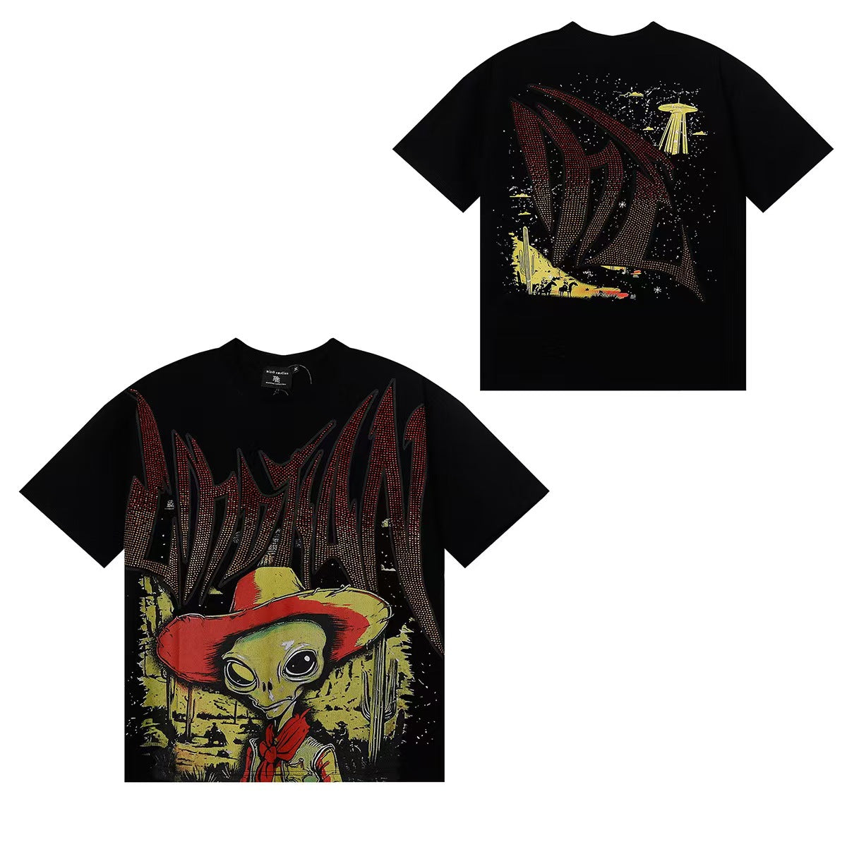 MIXED EMOTIONS Diamond Angel Jetski Rhinestone Tee