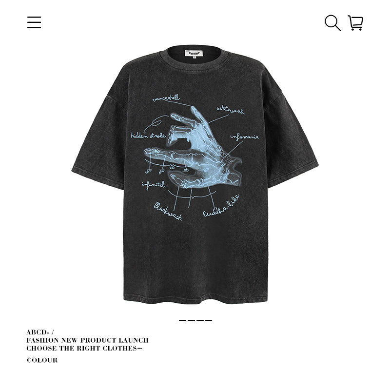 VANCARHELL Skeleton Ribcage T-Shirt