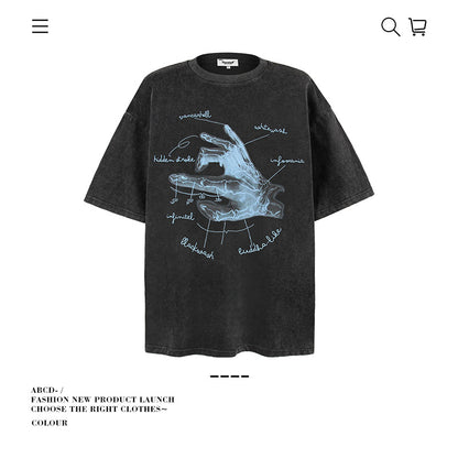 VANCARHELL Skeleton Ribcage T-Shirt