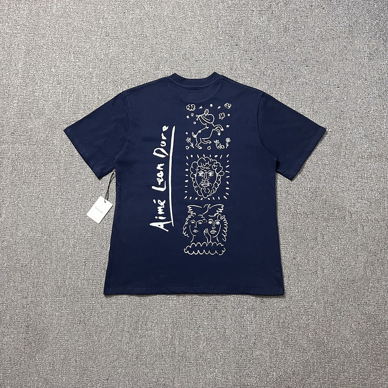 Aime Leon Dore New York Queens Graphic T-Shirt Vintage Streetwear Crew Neck Cotton Tee Casual Short Sleeve Unisex Top