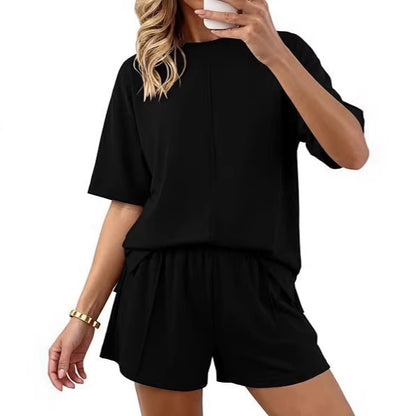 Women's Two Piece Shorts Set Casual Lounge Set Oversized T Shirt and Shorts Matching Set Summer Outfit