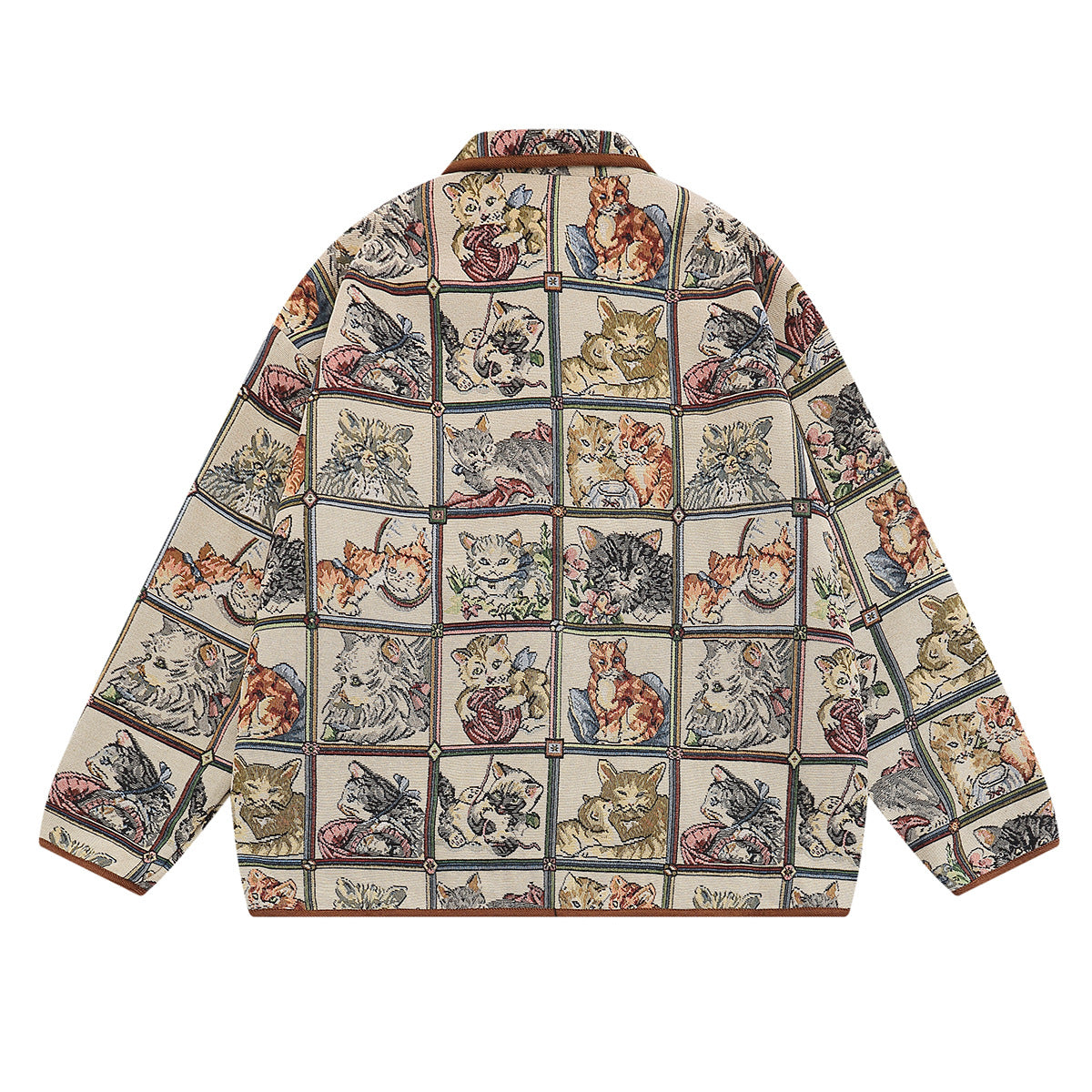 Oversized Cat Print Jacket