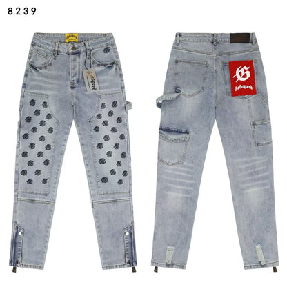 Godspeed Jeans #8211 (Distressed Retro Back Embroidery Denim)