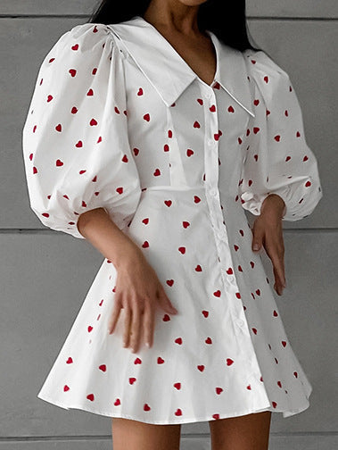 Minikleid mit Puffärmeln