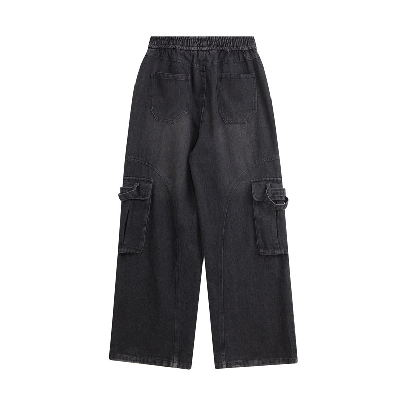 High Street HipHop Dance Straight Leg Jeans Loose American Style Casual Trendy Denim Pants | HipHop Straight Jean