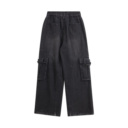 High Street HipHop Dance Straight Leg Jeans Loose American Style Casual Trendy Denim Pants | HipHop Straight Jean