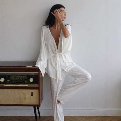 Lazy wind Modal pajamas suit women's spring and summer new  loose casual loungewear women