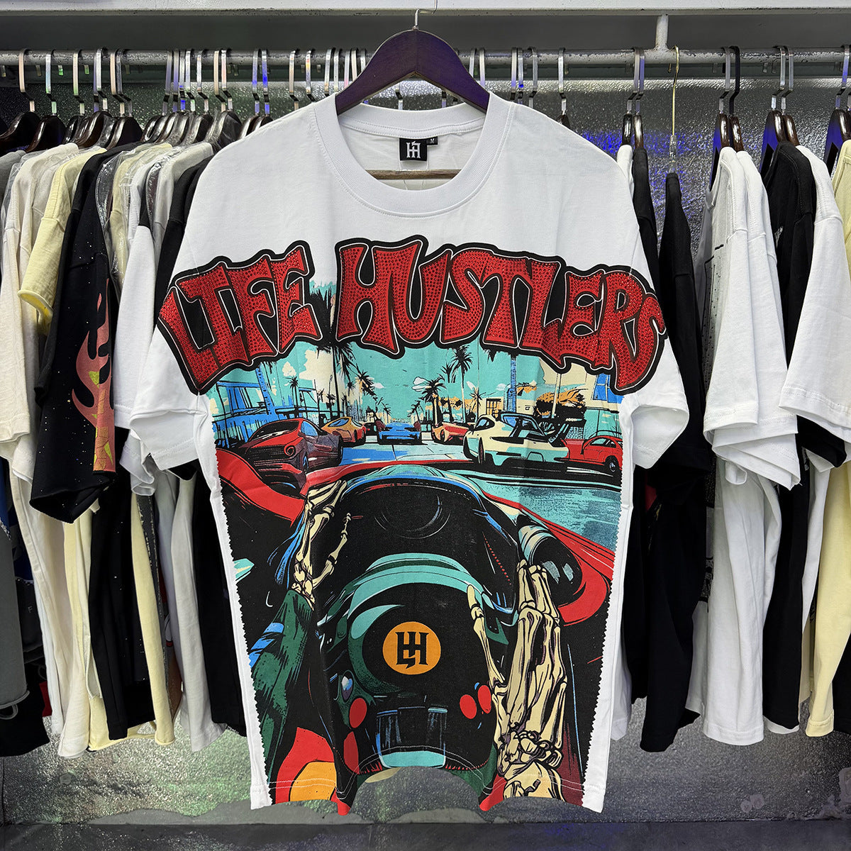 Life Hustlers “Blind Baby” Rhinestone Tee