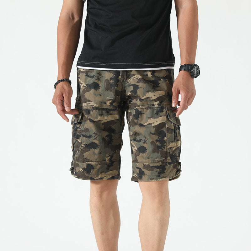 Men's Plus Size Multi-Pocket Cargo Shorts Straight Leg Outdoor Casual Summer Streetwear Outfit