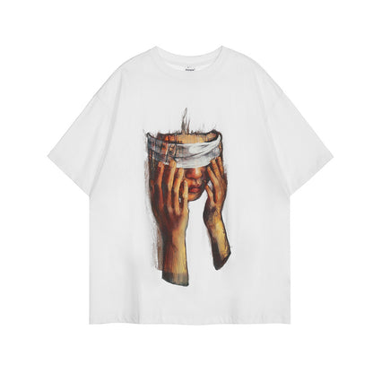 DARKAGE Oil Painting Blindfolded Figure Heavyweight Tee