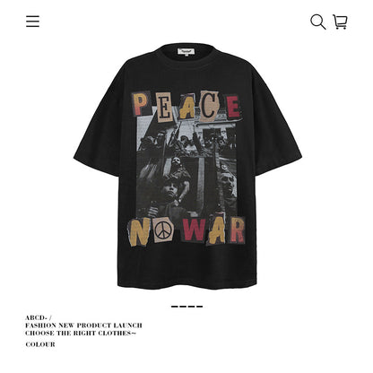 VANCARHELL Infomania Cat Hidden Stroke Black Wash T-shirt