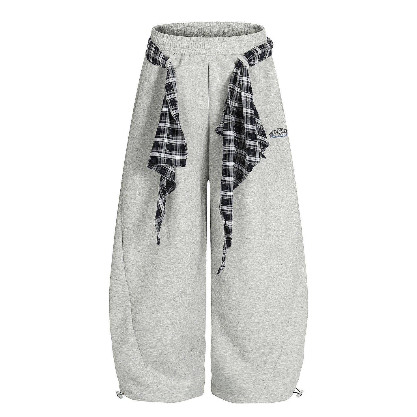 Aelfric Eden Plaid Tie Baggy Barrel Sweatpants