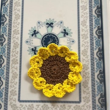 Handmade Crochet Flower Coaster Wool Woven Heat Resistant Tea Mat Nordic Boho Home Decor Gift