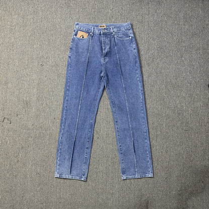 Alcatraz Denim Jacket and Jeans Set Vintage Washed Streetwear Two Piece Outfit Unisex High Street Denim Suit