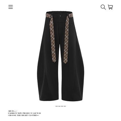 Aelfric Eden Plaid Waistband Wide Leg Pants
