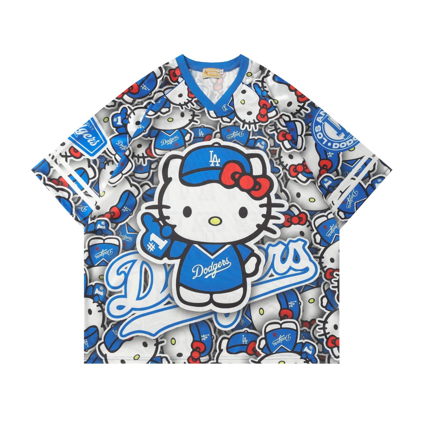 Cartoon Series Sports Jersey Short Sleeve T-Shirt Loose Fit Niche Couple Casual Streetwear Versatile Tee | Toon Jersey Tee