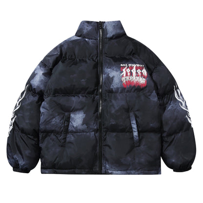 Women's American Street Oversized Hand-Stuffed Cotton Puffer Jacket Couple Autumn Winter Casual Unisex | Street Puffer Duo