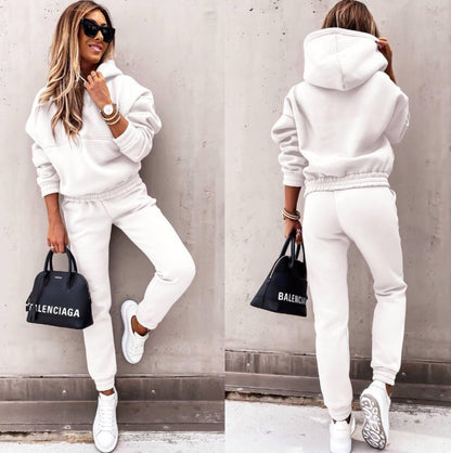 Women's Fleece Hoodie and Jogger Set Oversized Tracksuit Two Piece Lounge Set Casual Sweat Suit