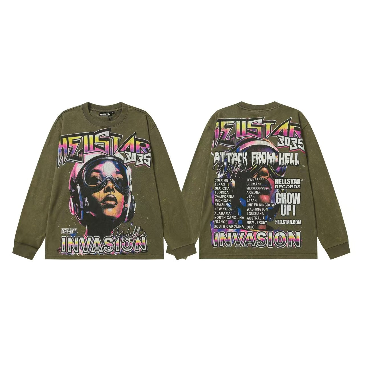 Hellstar “Basketball Skeleton” Long Sleeve Tee