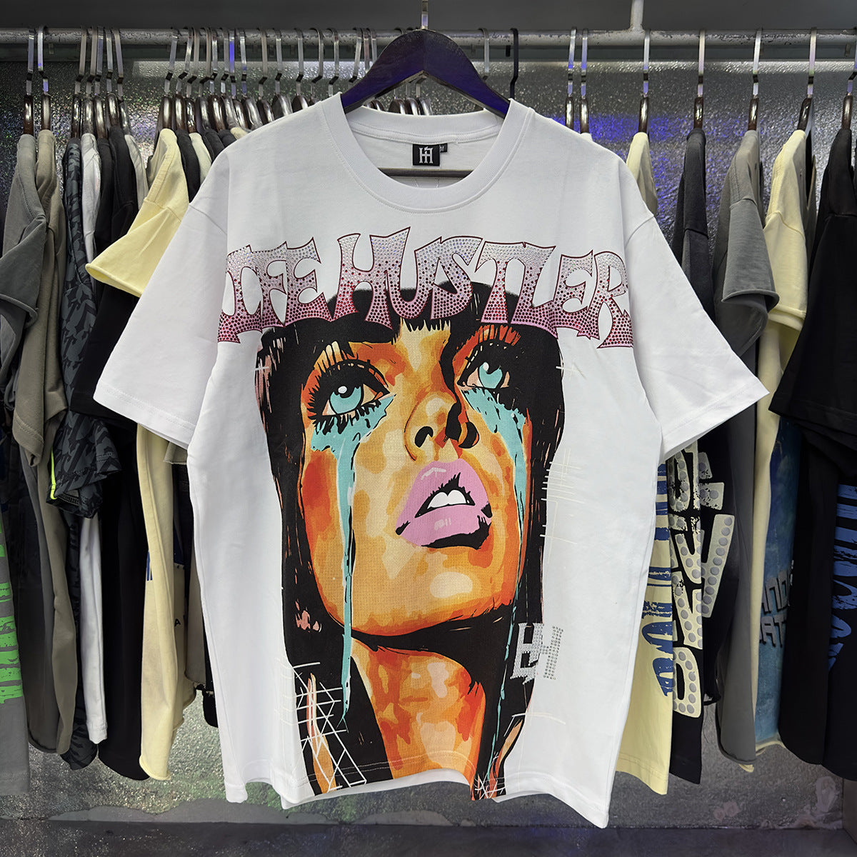 Life Hustlers “Blind Baby” Rhinestone Tee