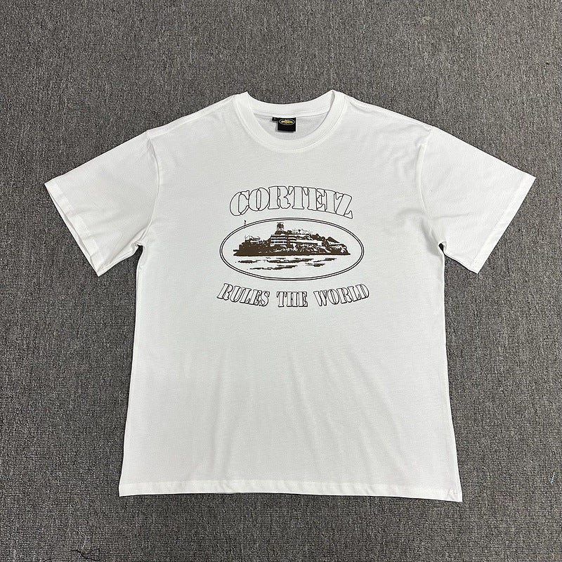 Alcatraz Graphic T Shirt Oversized Streetwear Tee Vintage Logo Print Cotton Crew Neck Unisex T Shirt