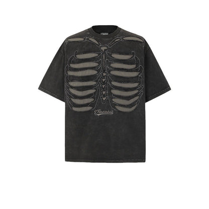VANCARHELL Skeleton Ribcage T-Shirt