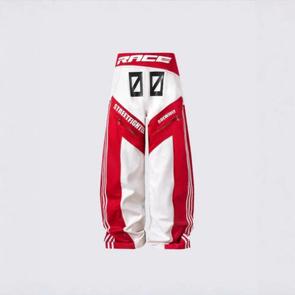 KIIKIO Racing Style Oversized Streetwear Jacket with Graphic Prints