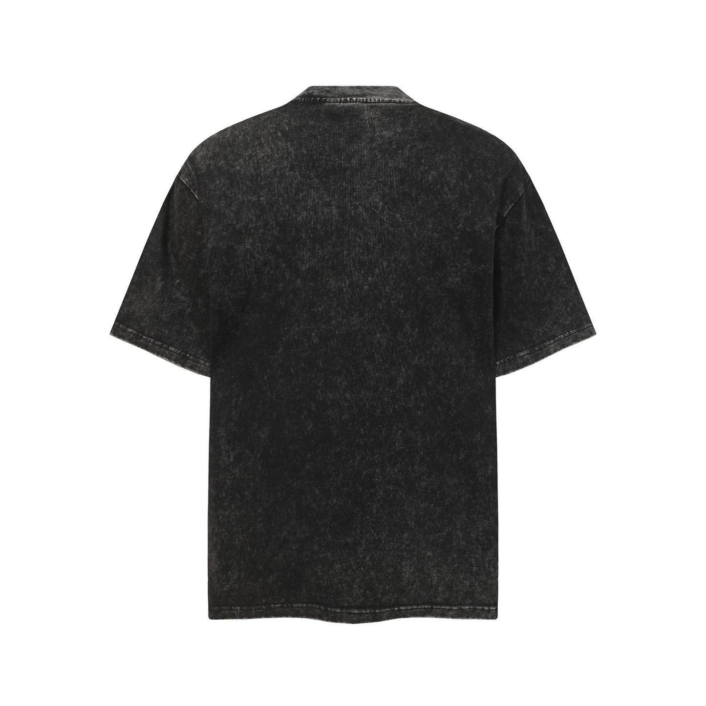 Crew Neck Short Sleeve Acid Washed Deconstructed Spliced Pocket T-Shirt Loose Oversized High Street Casual Couple Top | Acid Splice