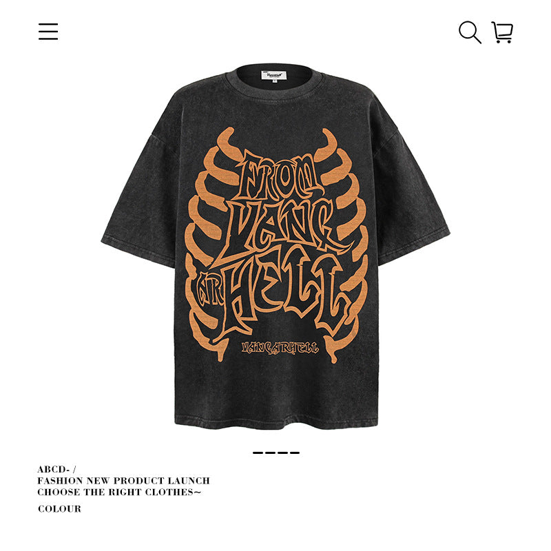 VANCARHELL Skeleton Ribcage T-Shirt