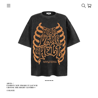 VANCARHELL Skeleton Ribcage T-Shirt
