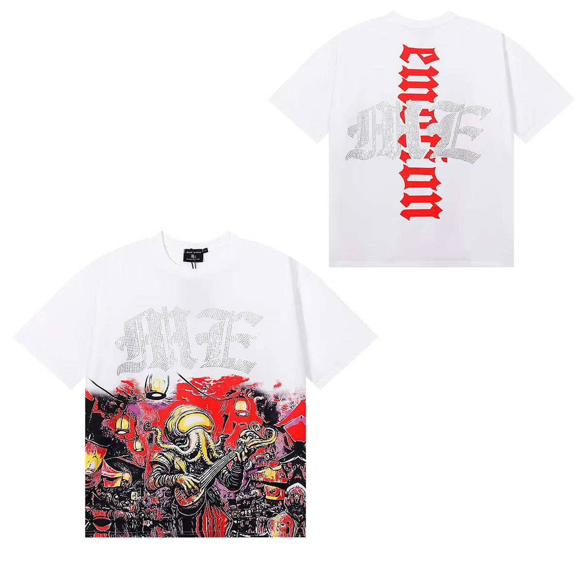 MIXED EMOTIONS Diamond Angel Jetski Rhinestone Tee