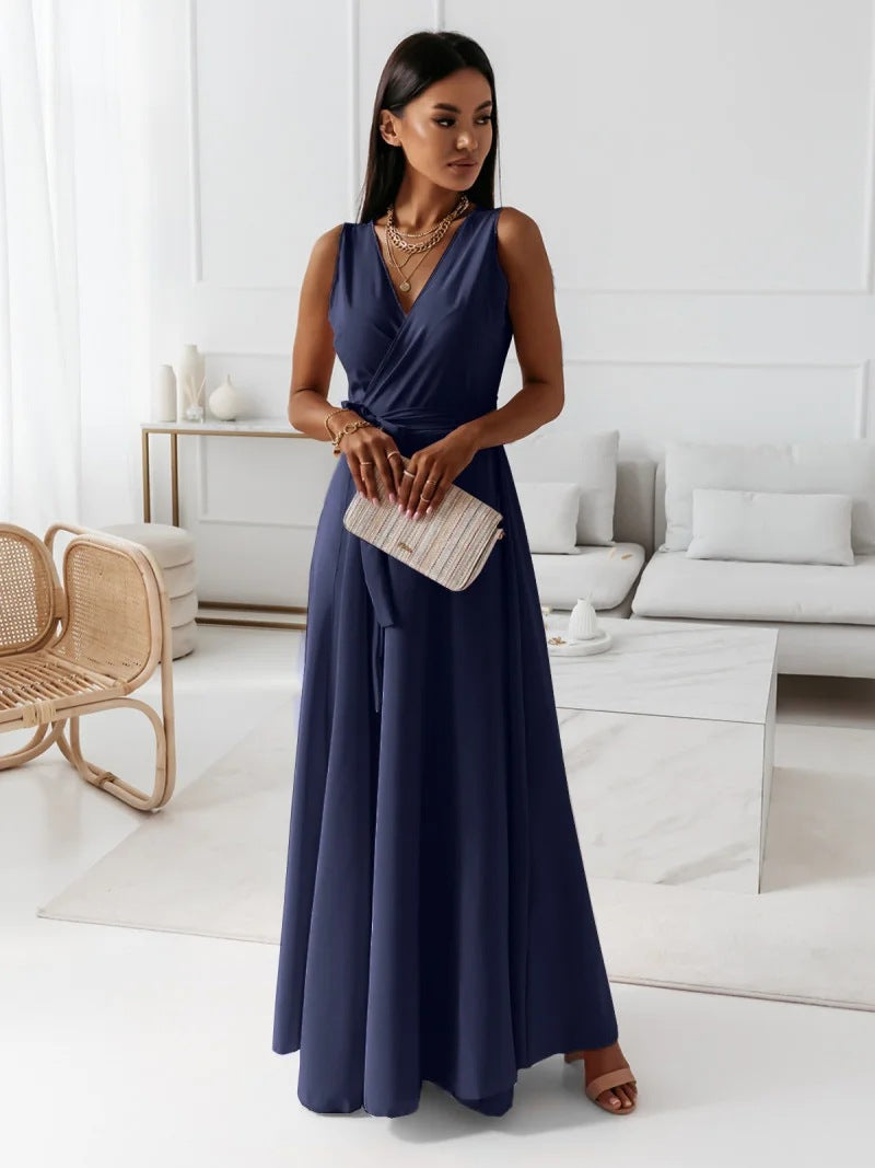 Hailey | Women Wedding Guest Elegant Wrap Maxi Dress - Seldom Seen Styles