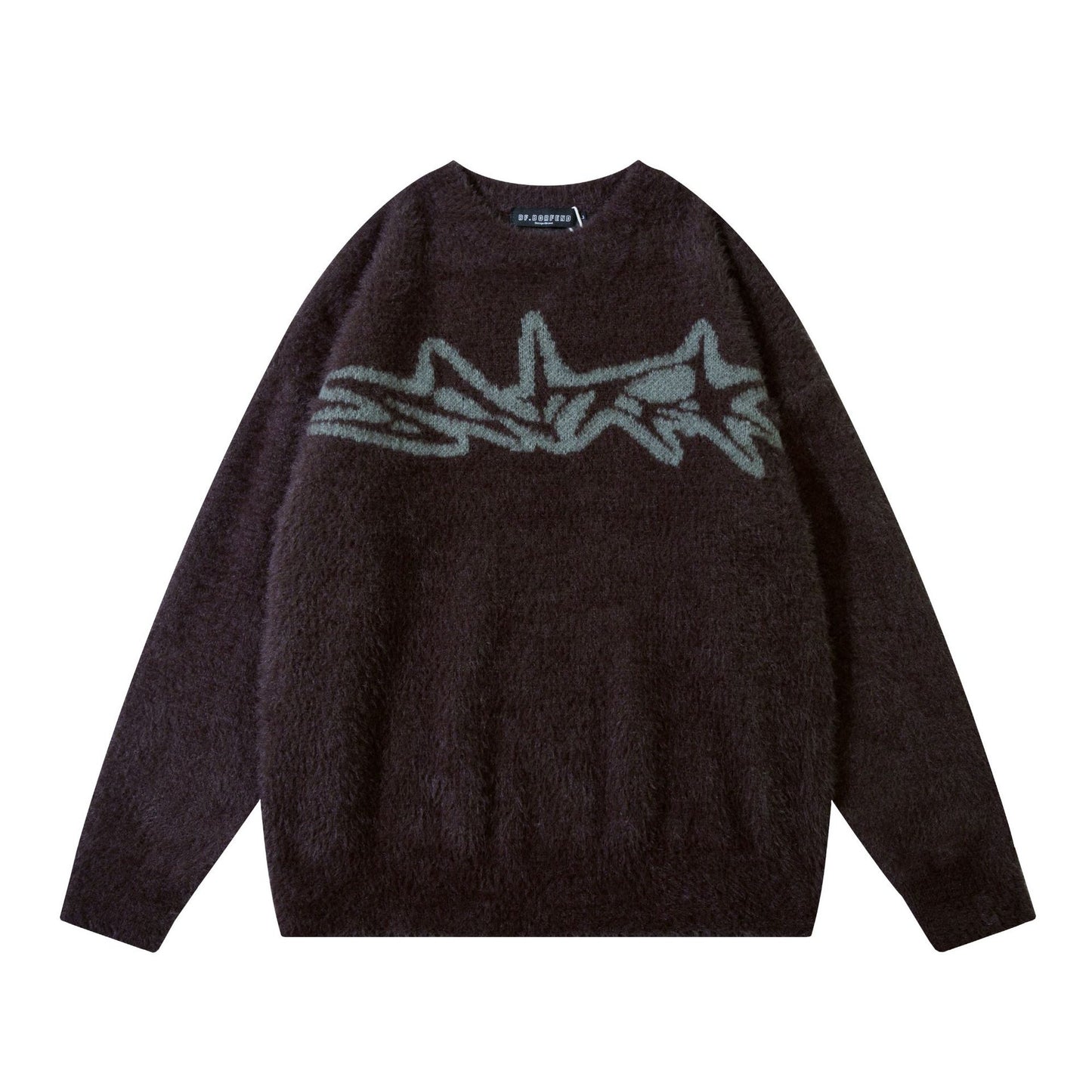 YAVIORA Jacquard Knit Sweater - Vintage Fleece Pullover