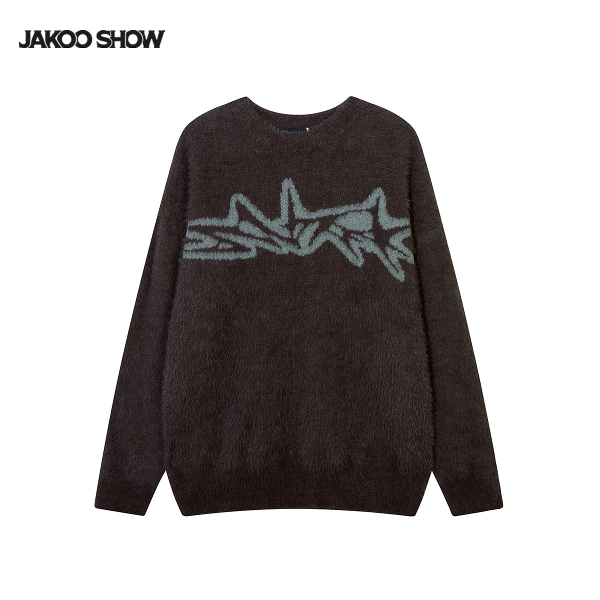 YAVIORA Jacquard Knit Sweater - Vintage Fleece Pullover