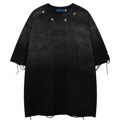 Aelfric Eden Mud Dyed Distressed T-Shirt