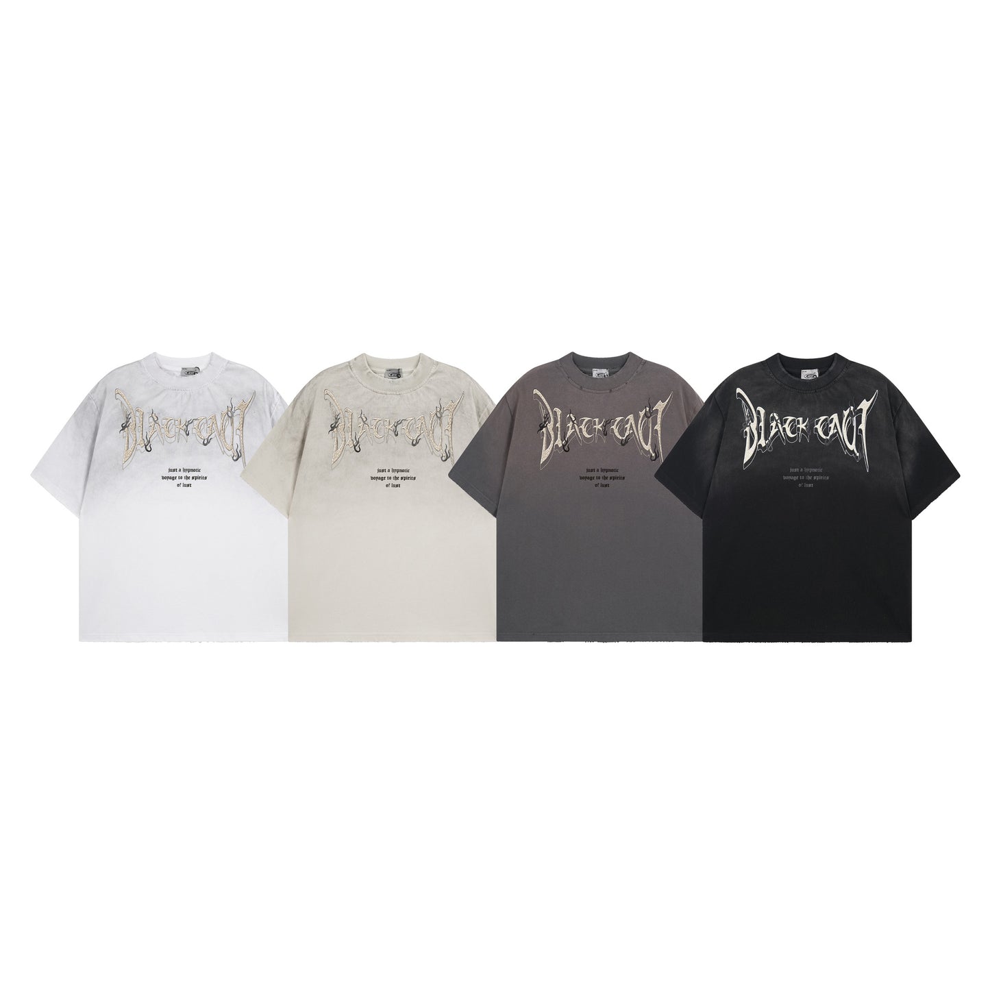 Women's American High Street Washed Vintage Print Loose Short Sleeve T-Shirt Distressed Oversized Casual Unisex Tee | Washed Vintage Tee