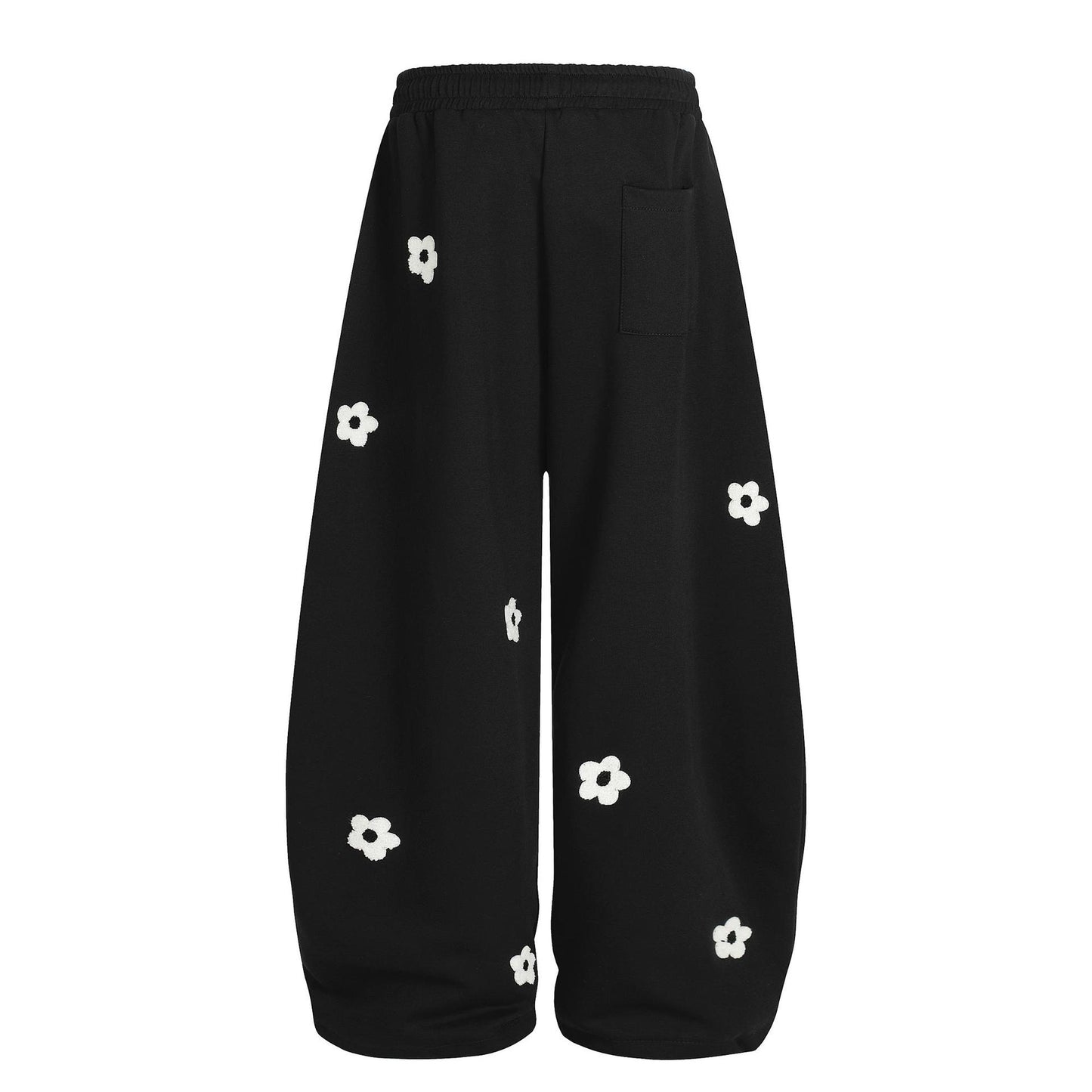DARKAGE Floral Chenille Patchwork Sweatpants