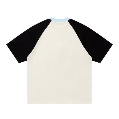 Elephant Graphic Raglan T-Shirt Short Sleeve Oversized Casual Summer Streetwear Tee | Ellie Raglan